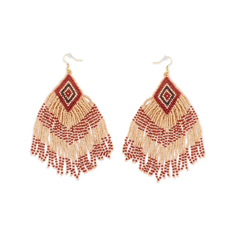 Subtle Bold Artful Beaded Earrings