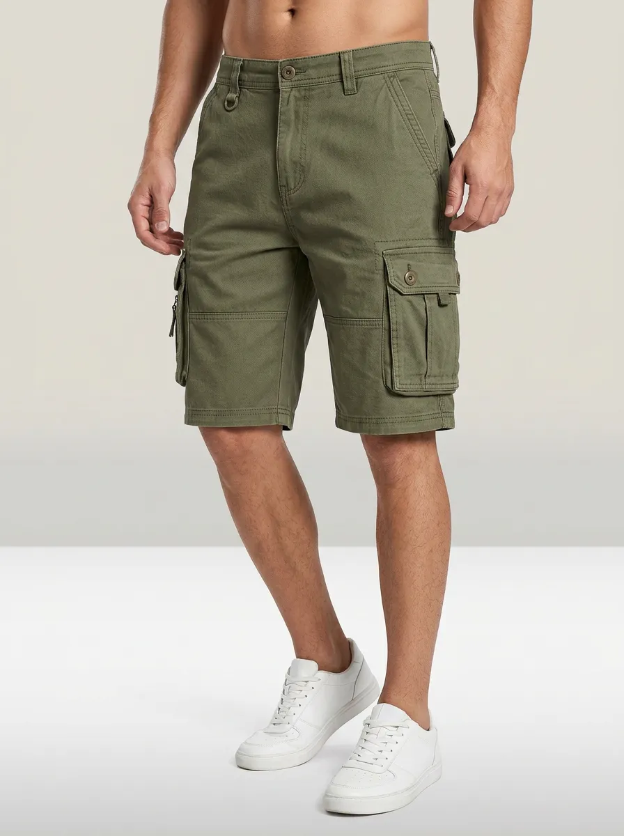 Men's Casual Fit Denim Cargo Shorts