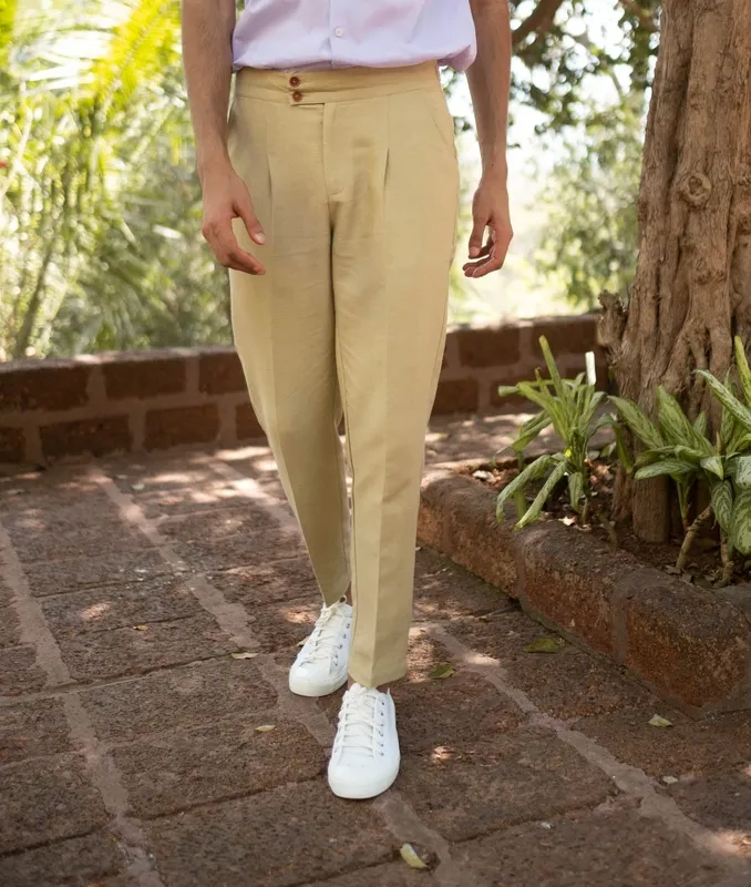 Natural Hemp Slim Fit Pants