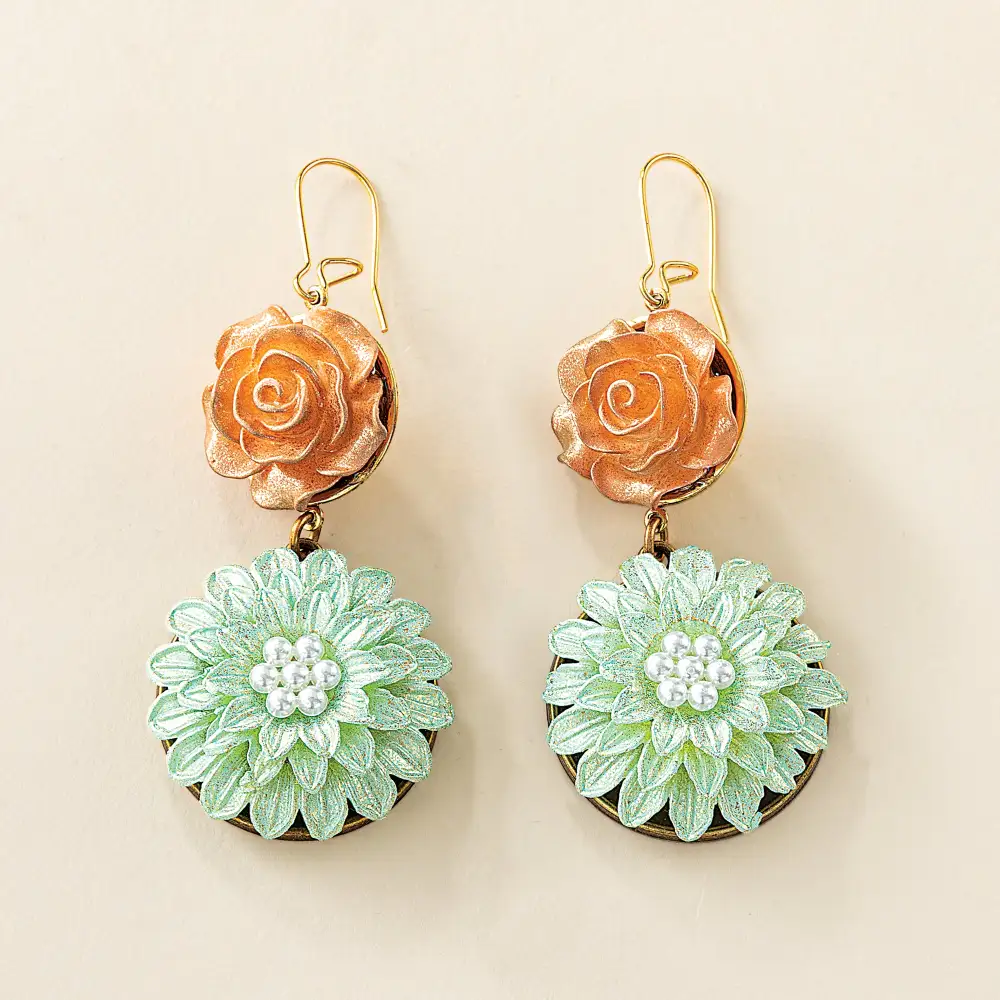 Classic Floral Drop Earrings
