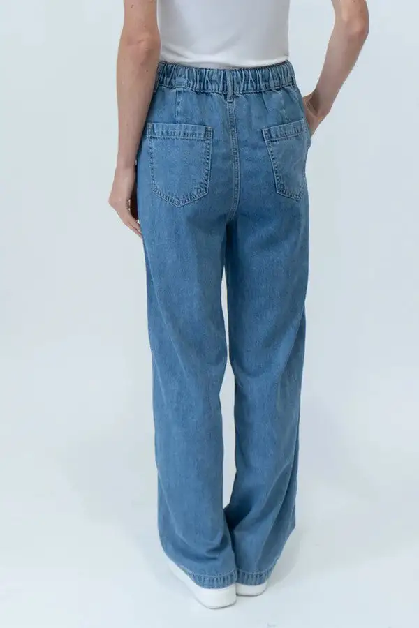 Light Blue Relaxed-Fit Denim Joggers