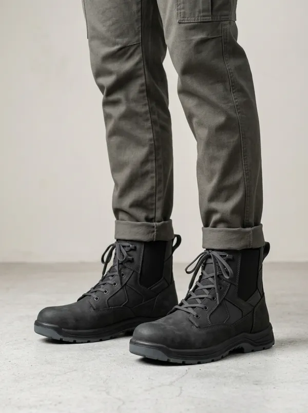 Men's Rugged Style Tactical Matte Work Boots