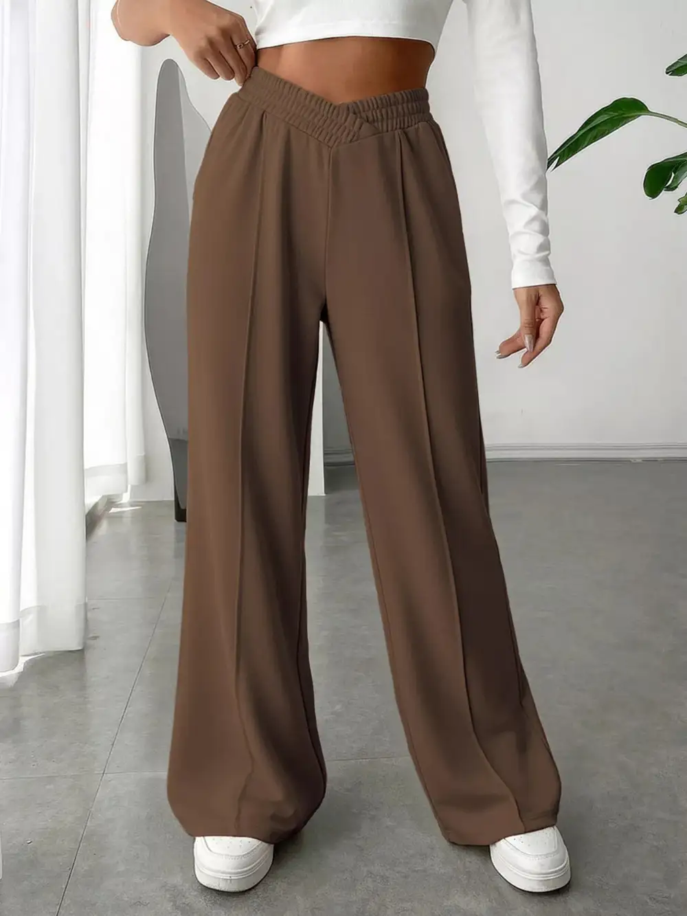 Wide Leg High Waist Everyday Versatile Pants
