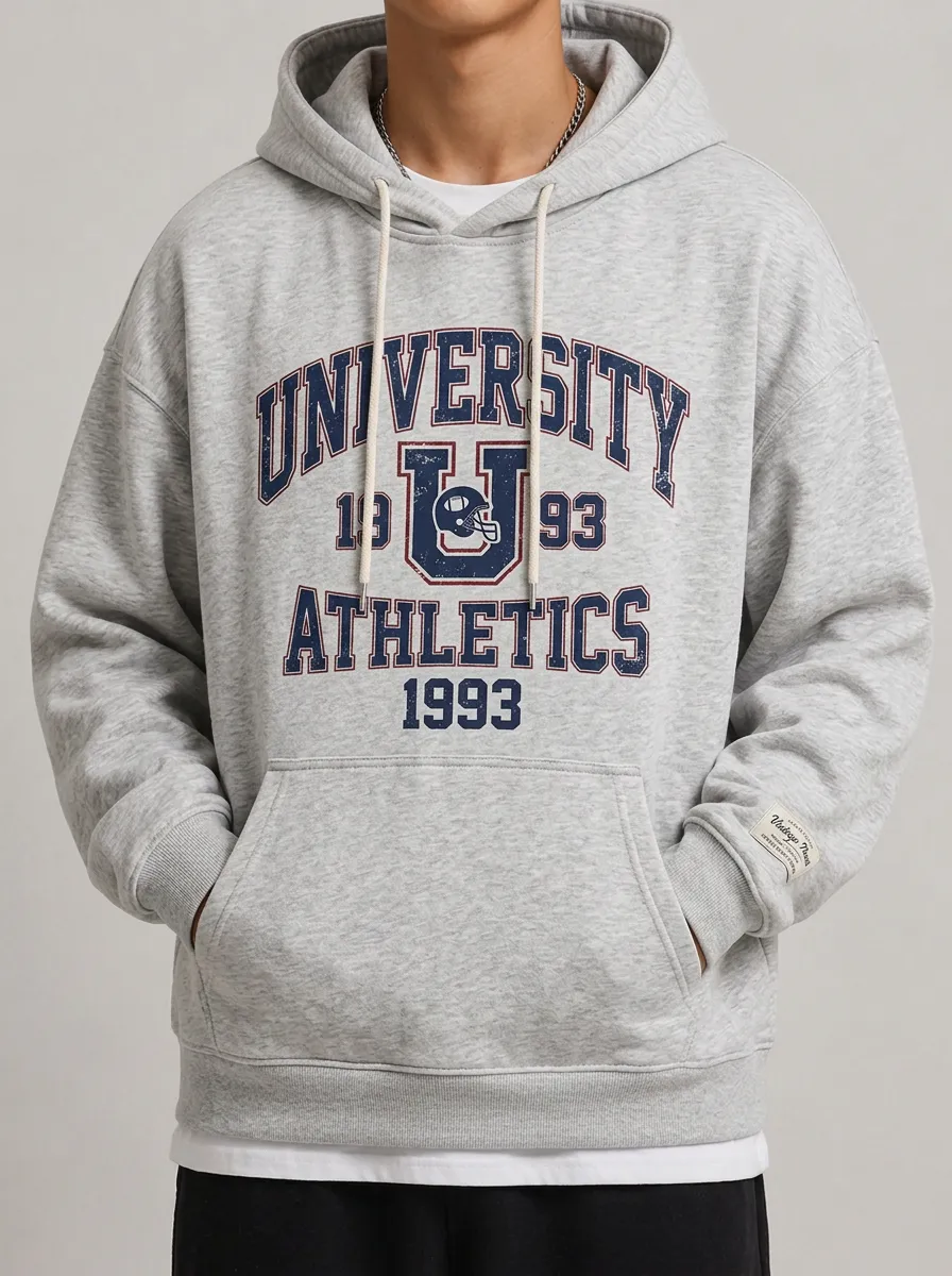 Men's University Athletics Football 1993 Printed Hoodie