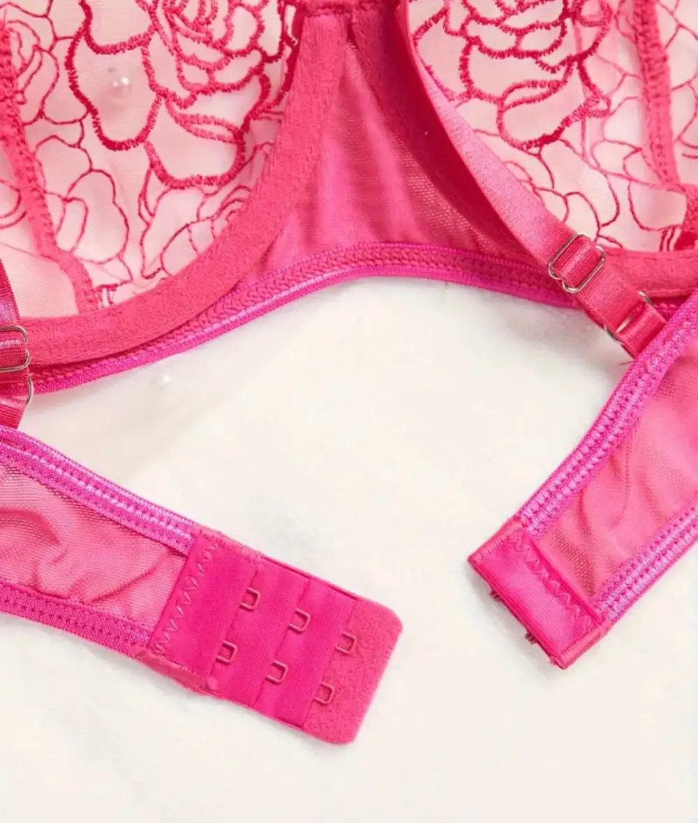 Embroidered Lingerie Set