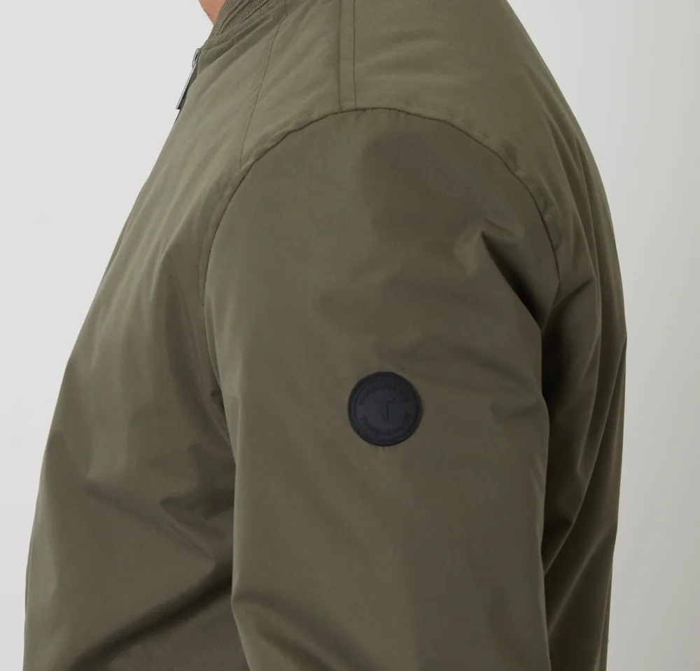 Khaki Green Padded Bomber Jacket