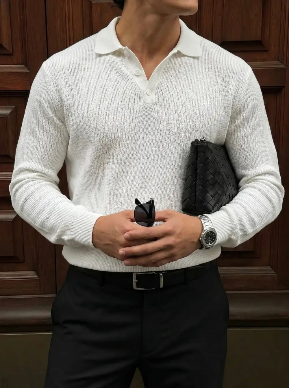 Everyday Knit Polo Collar Sweater