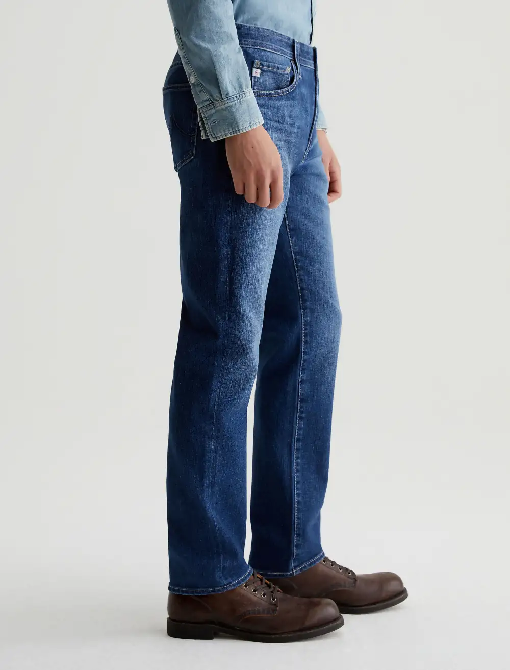 Men's Slim Straight Mid Rise Faded Jeans