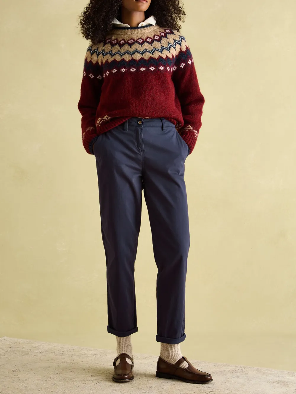 Navy Blue Chino Trousers