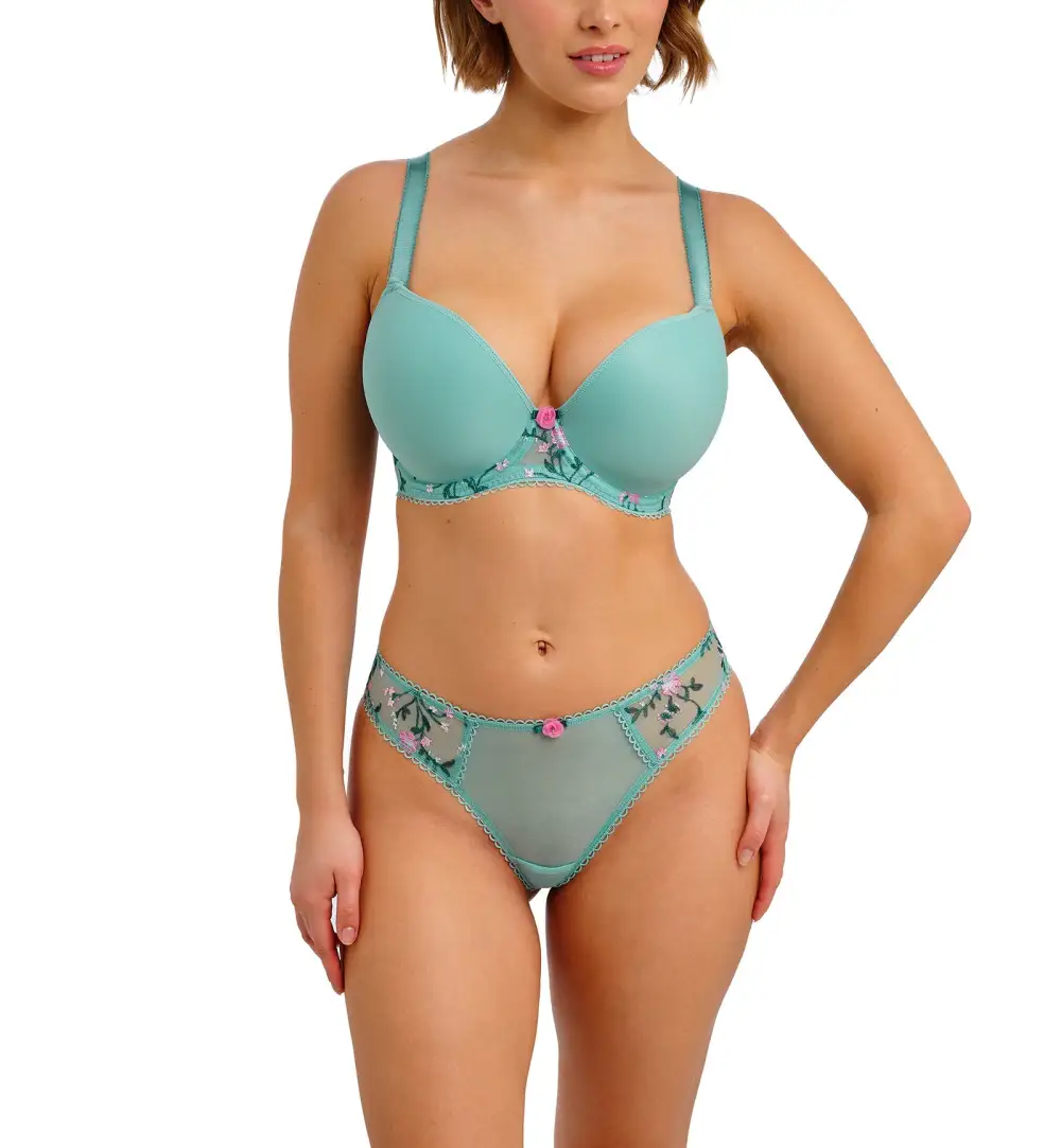 Low-Rise Lace Floral Thong Panty