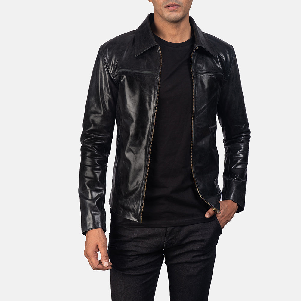 Men's Rugged Leather Jacket