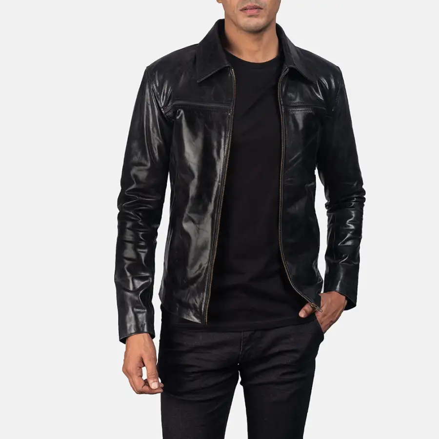 Men's Rugged Leather Jacket