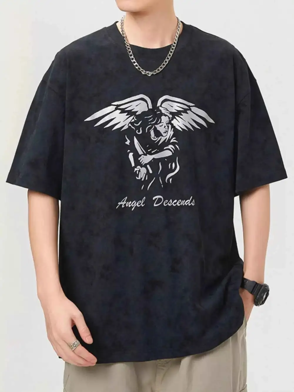 Casual Graphic Round Neck Short Sleeve T-Shirt