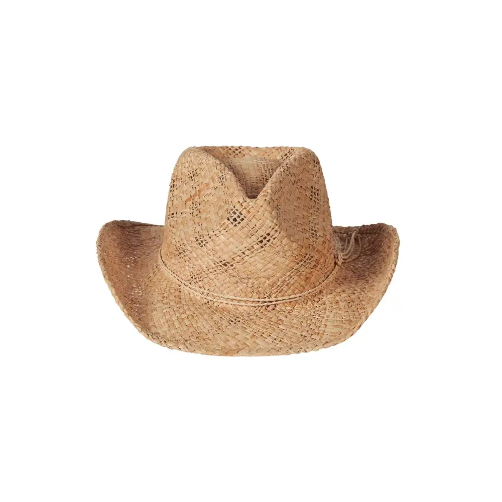 Flicked Brim Straw Western Fedora