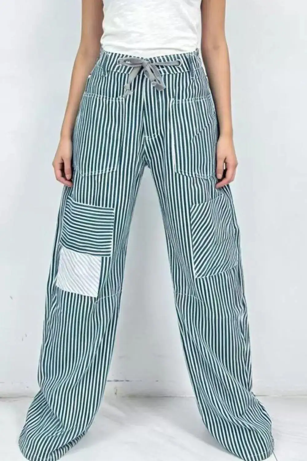 Chic Striped Wide Leg Pants