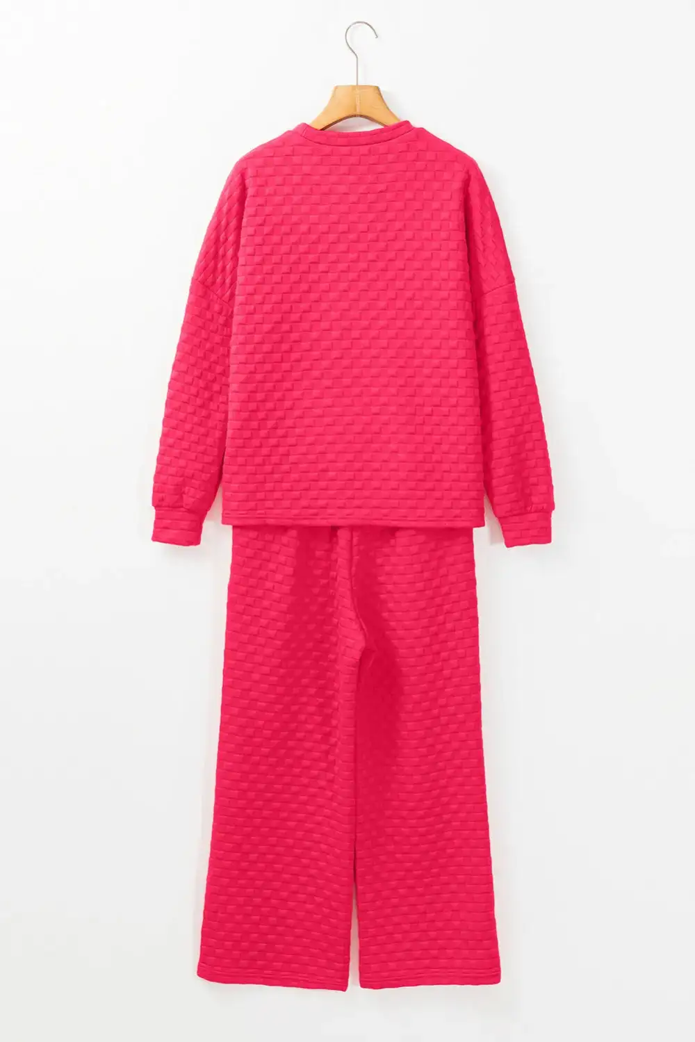 High-Low Round Neck Top And Pants Set