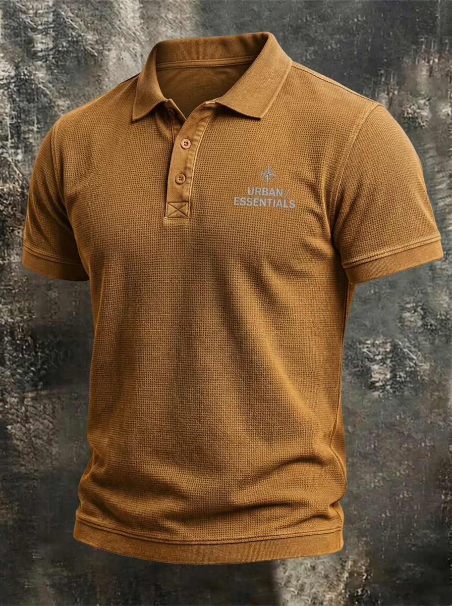 Refined Compass-Detail -Detail Men's Polo Shirt