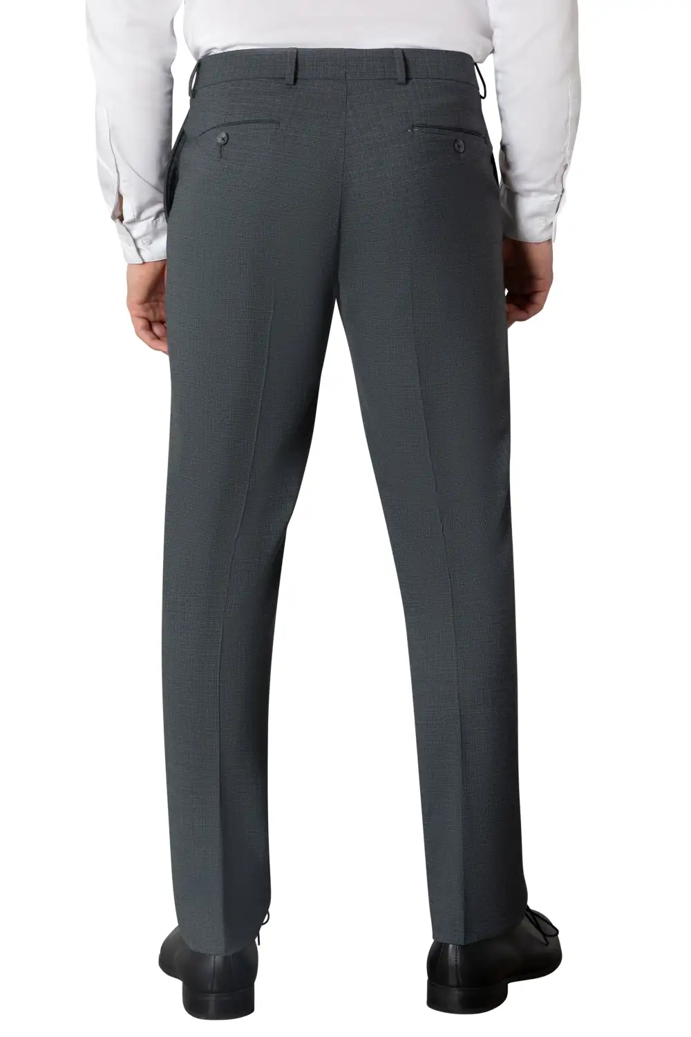 Smart Flat Front Regular Rise Traditional Fit Trousers