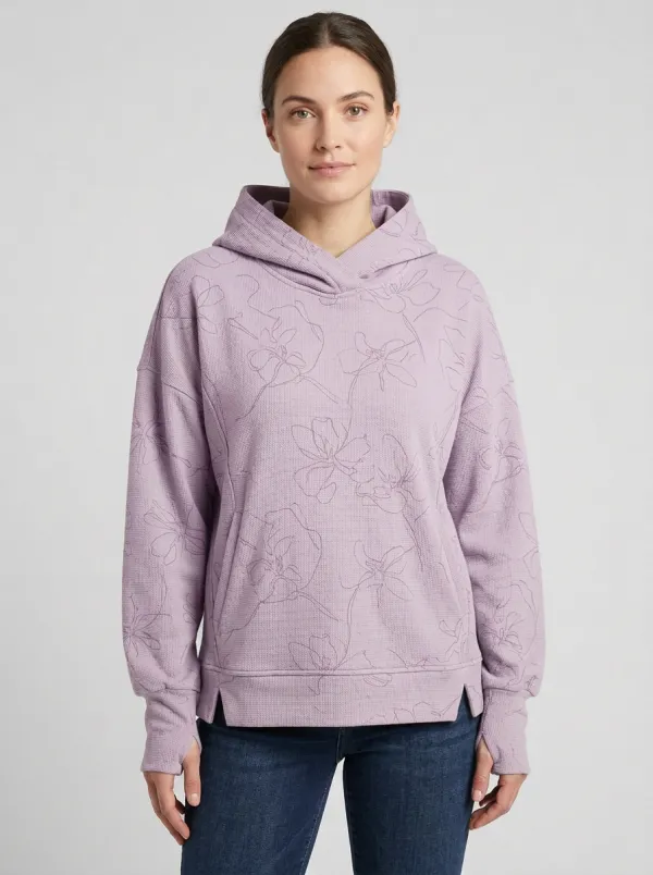 Women's Classic Floral Nature Inspired Graphic Hoodie