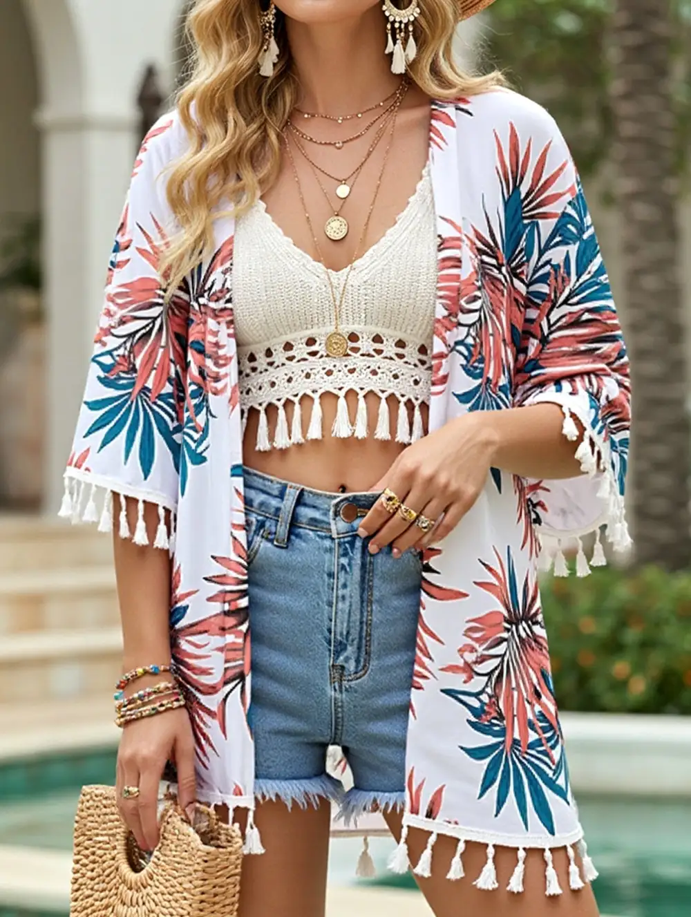 Printed Smock Blouse