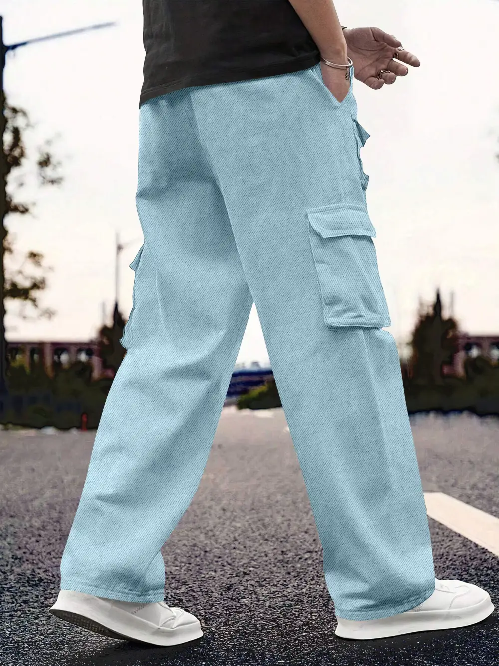 Tapered Travel Cotton For Track Cargo Pants