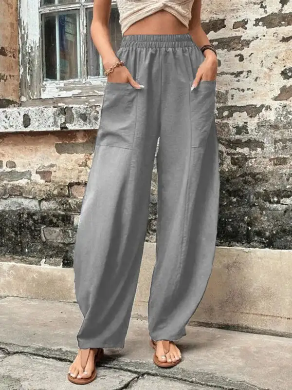 Pants Clean Pocket Elastic Trousers