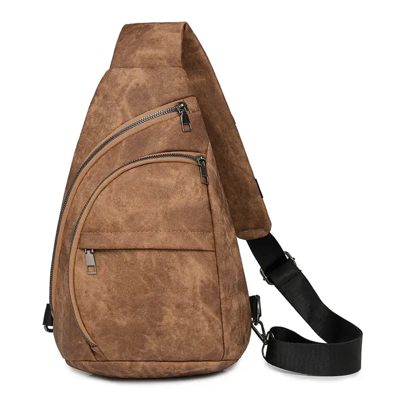 Effortless Everyday Tan Leather Sling Backpack