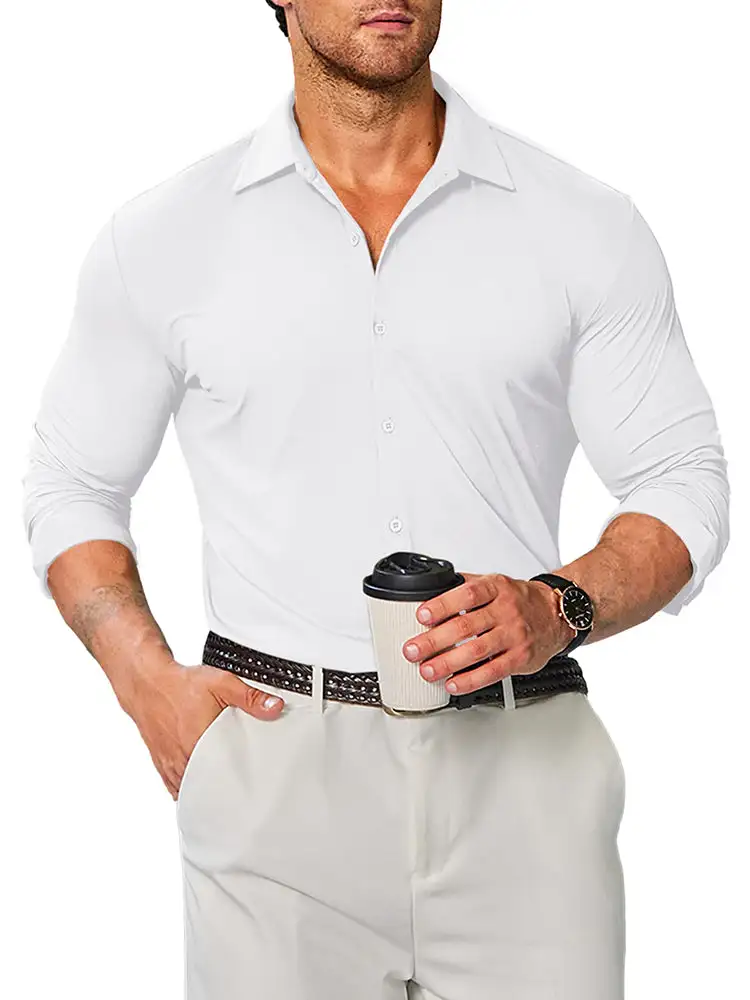 Smooth Weave Formal Cut Dress Shirt