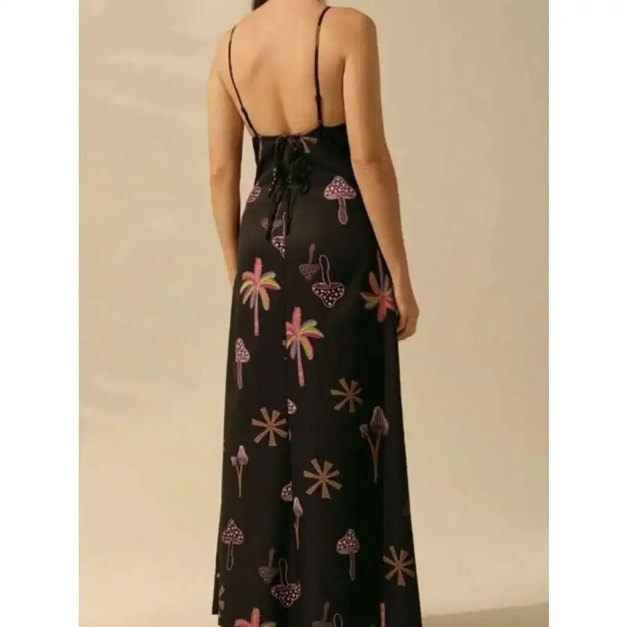 Soft Printed Sleeveless Maxi Dress