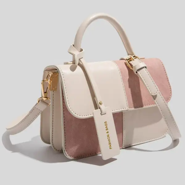 Square Compact Textured Flap Crossbody Bag