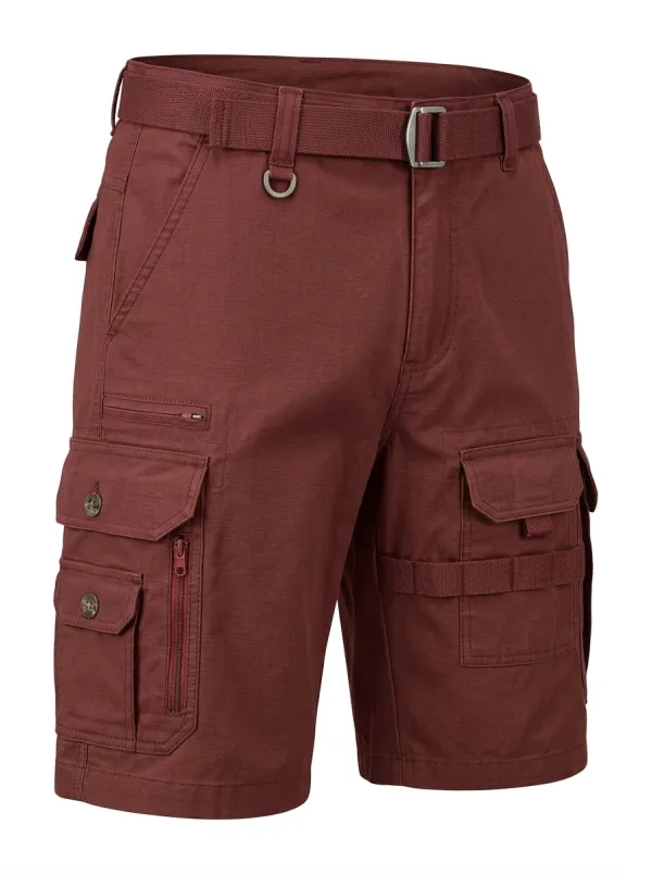 Men's Button-Flap Pockets Zip Cargo Pockets Cargo Shorts