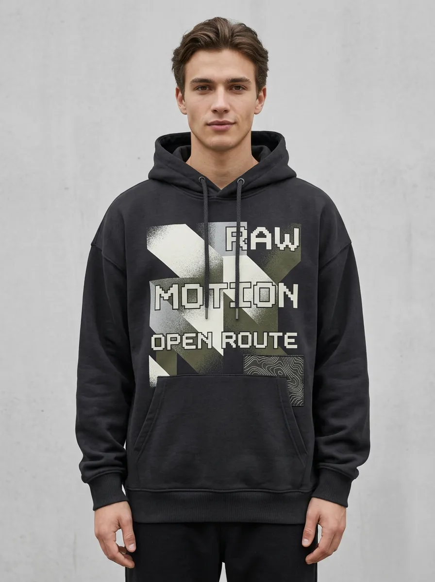 Streetwear Pixel Men's Graphic Hoodie