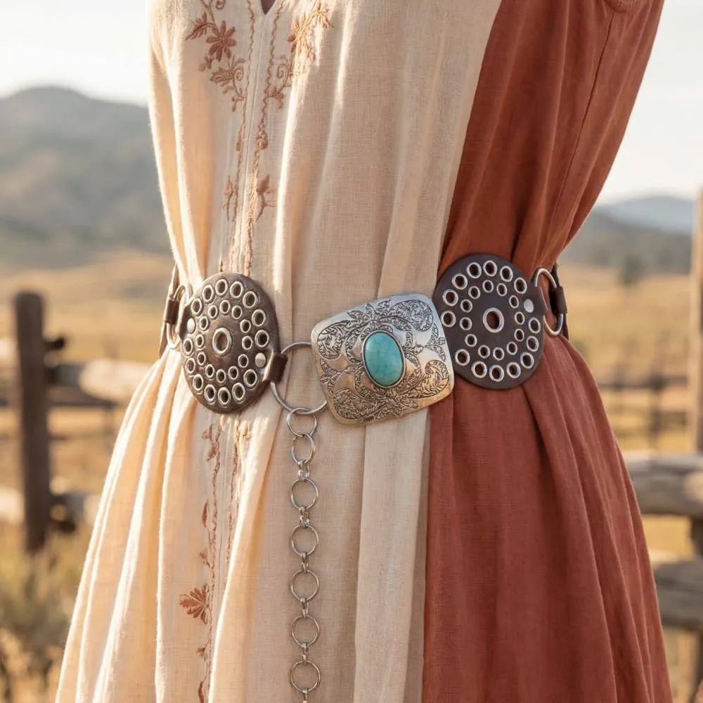 Studded Chain Waist Belt
