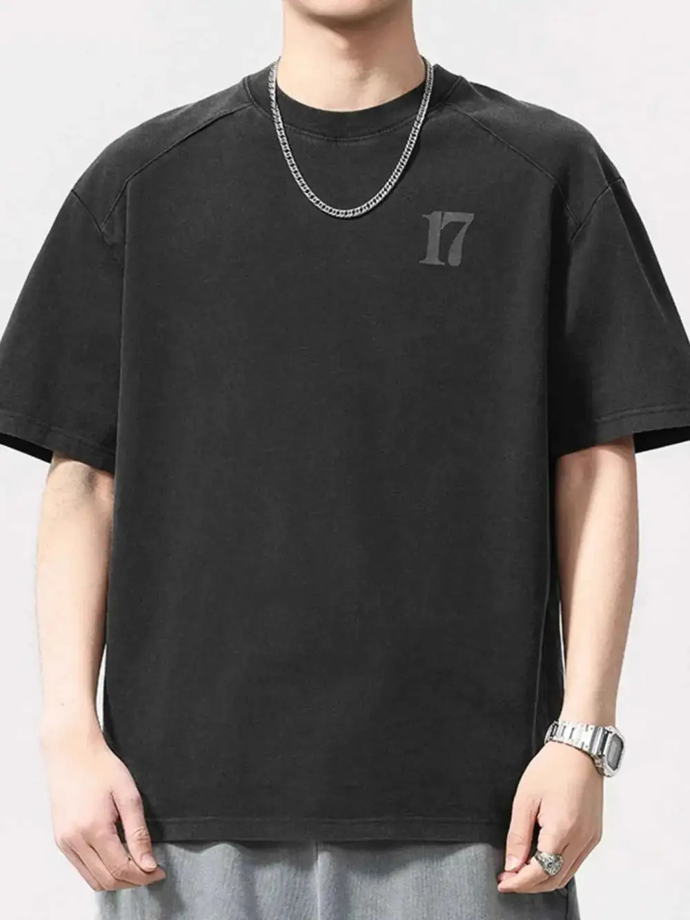 Vintage Washed Number Oversized T-Shirt