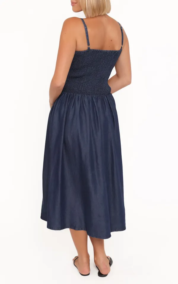 Rayon A-Line Midi Dress