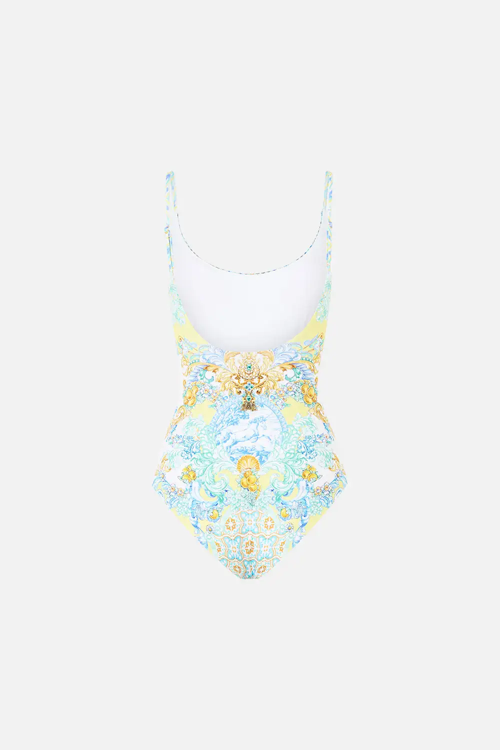 Scoop Neck One-Piece Swimsuit with Scoop Back