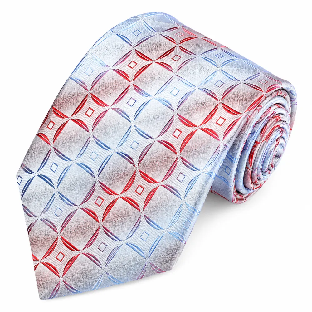 Contemporary Silk Classic Men's Necktie With Pocket Square