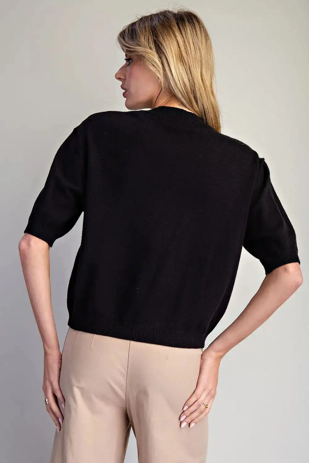 Round Neck Half Sleeve Top