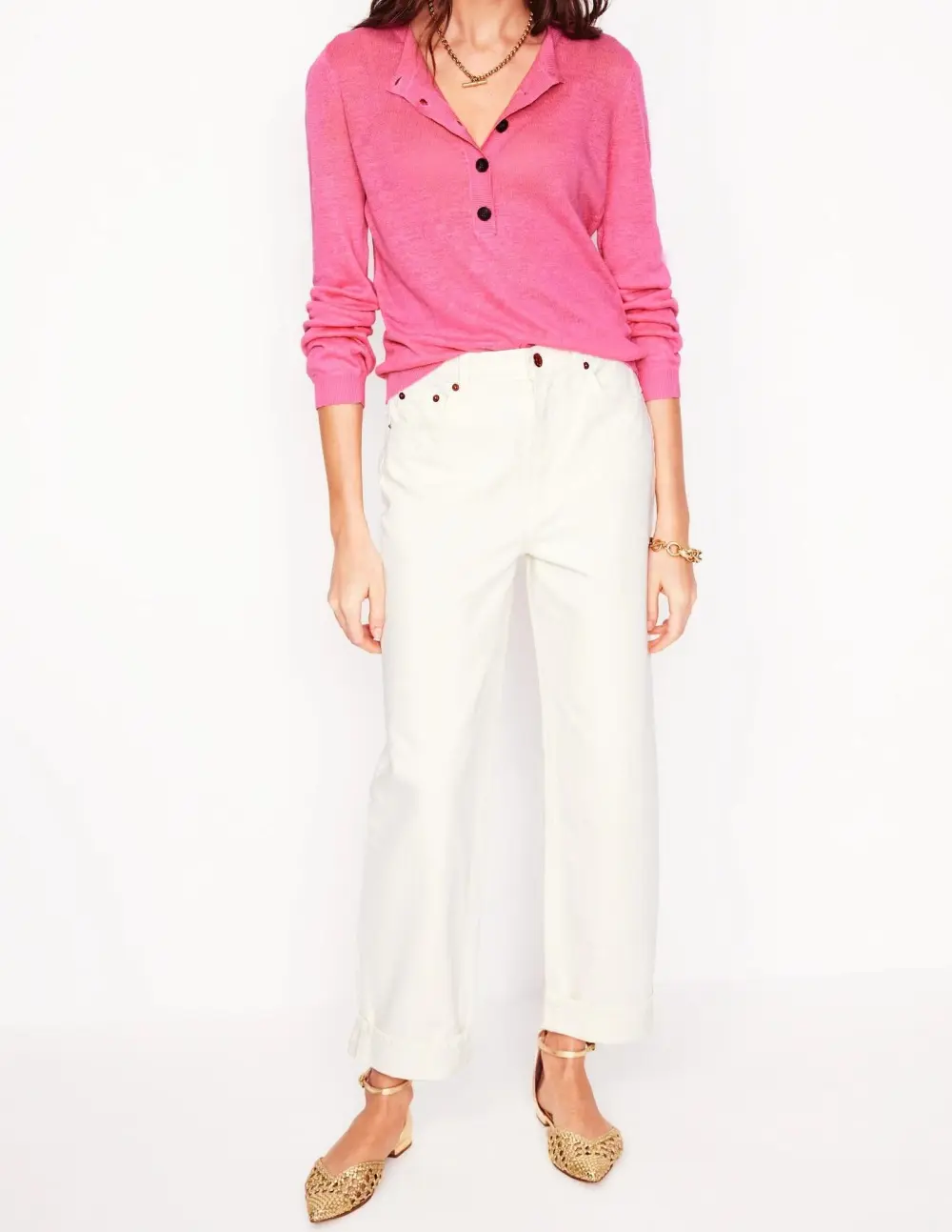 Liv Henley Linen Sweater