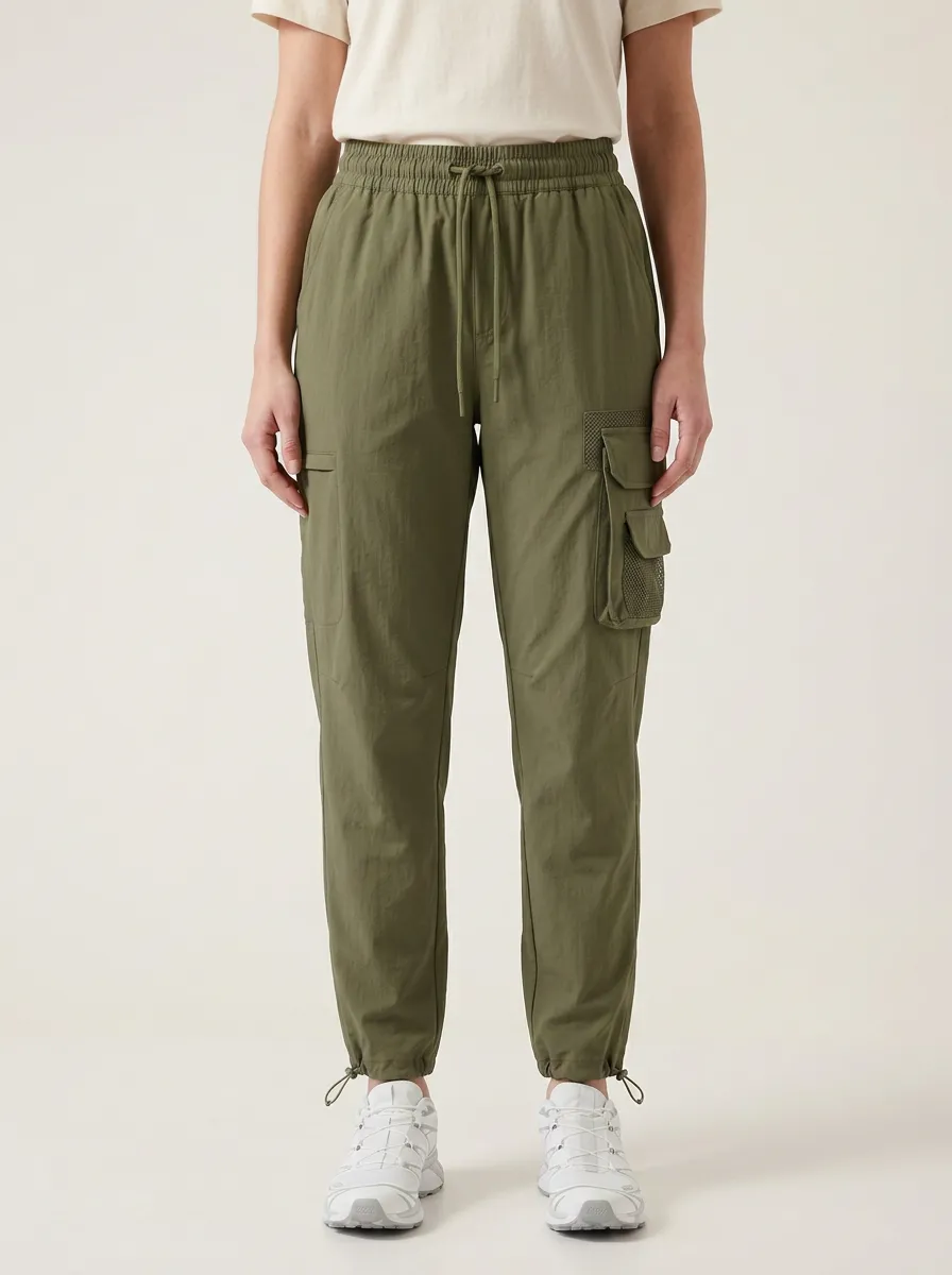Drawstring Pocket Breathable Cargo Pants