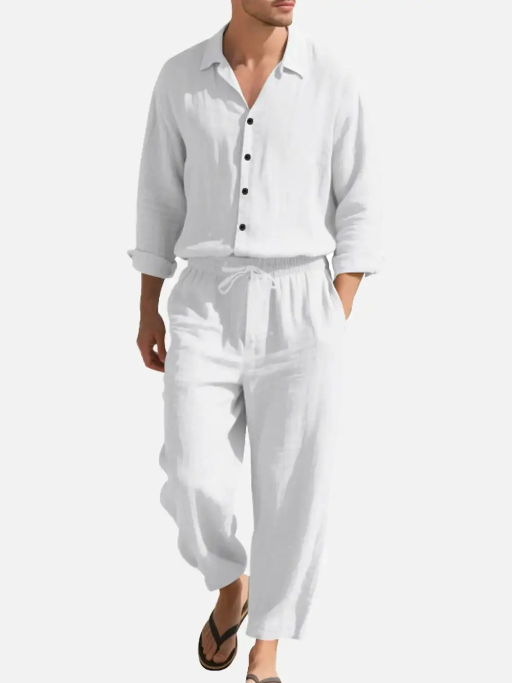 Linen Blend Relaxed Two Piece Set