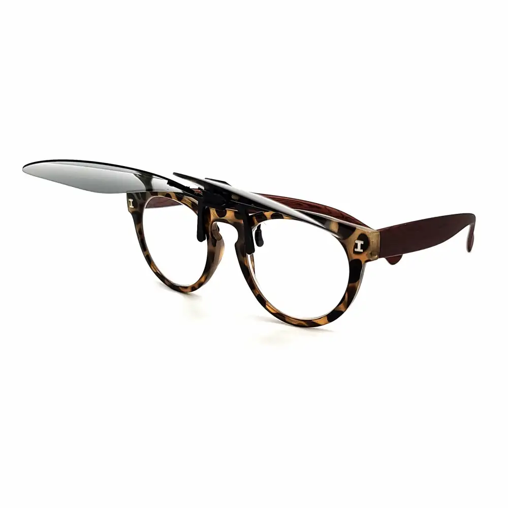 64mm Navigator Polarized Flip-Up Clip-On Sunglasses