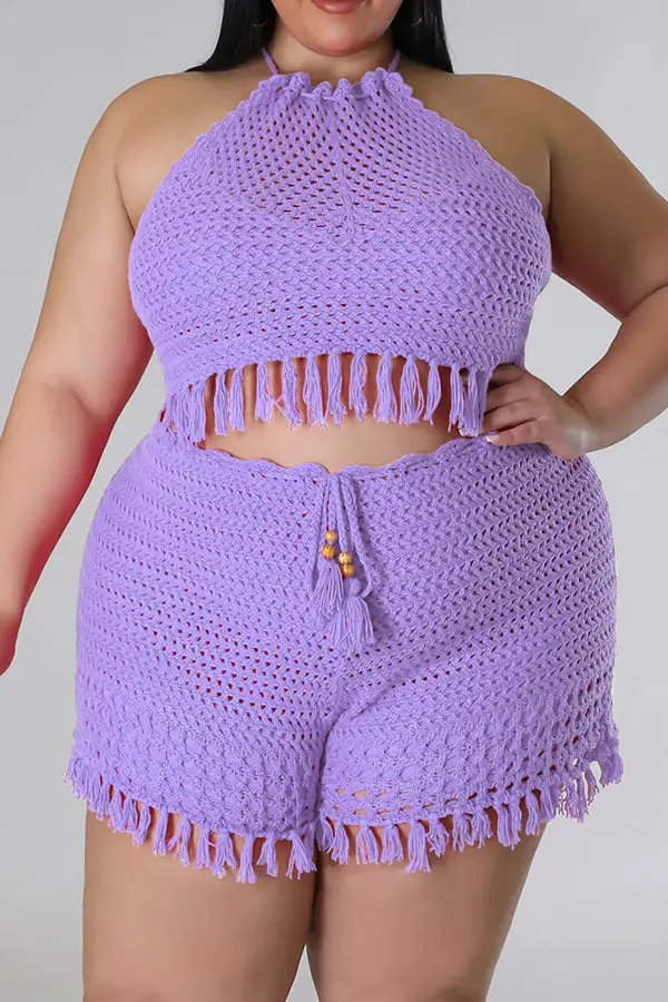 Tassel Halter Pant Set