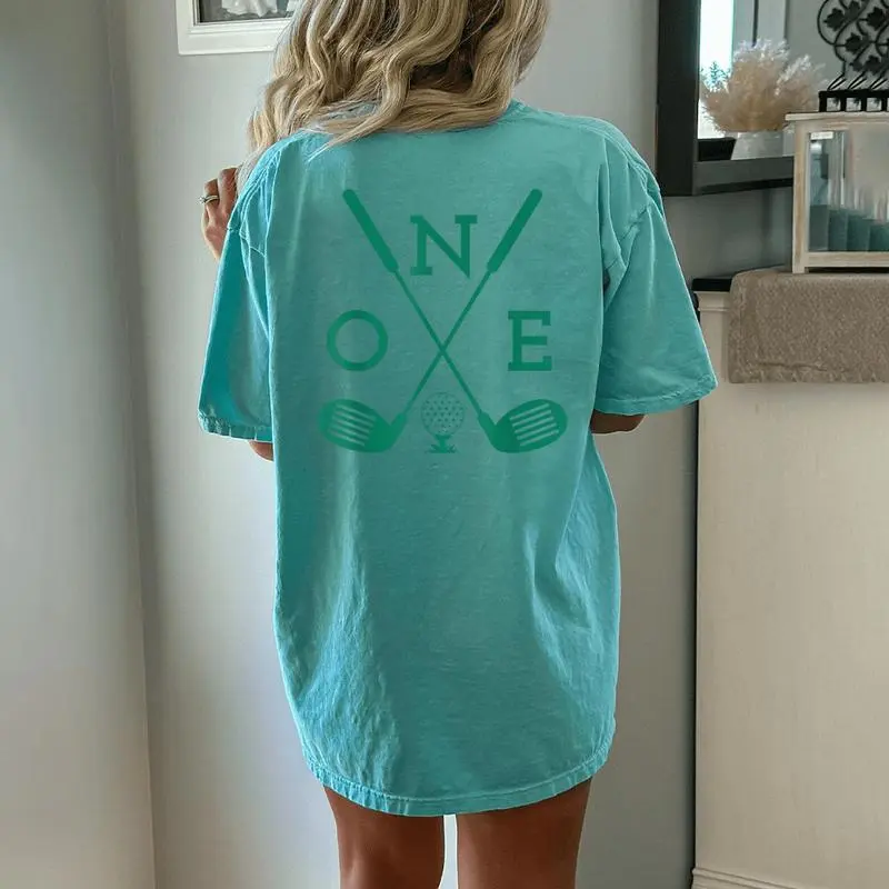 Golf Birthday 1St Birthday Hole In One Boys Girls Women's Oversized Comfort T-Shirt Back Print