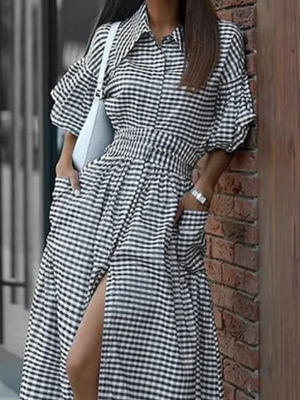 Loose Buttoned Shirt Maxi Dress