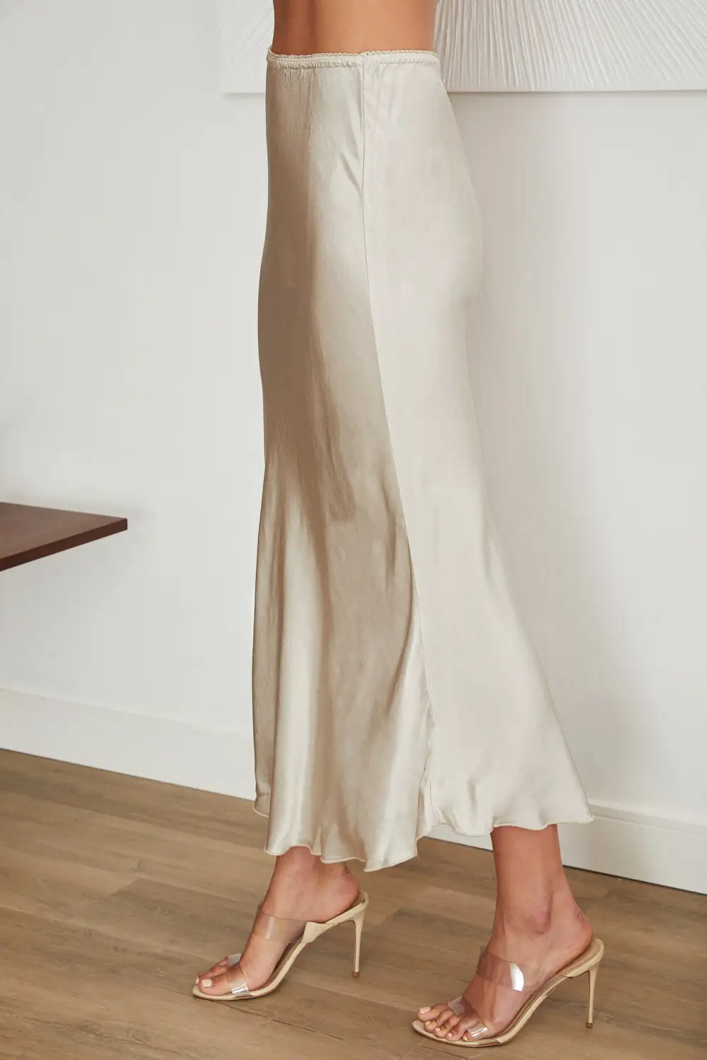 Silky Midi Skirt