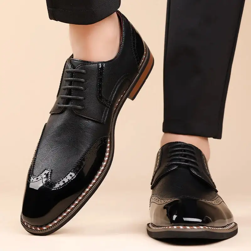 Formal Patchwork Oxford Shoes