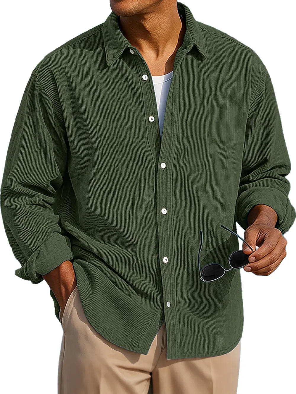 Corduroy Long Sleeve Shirt
