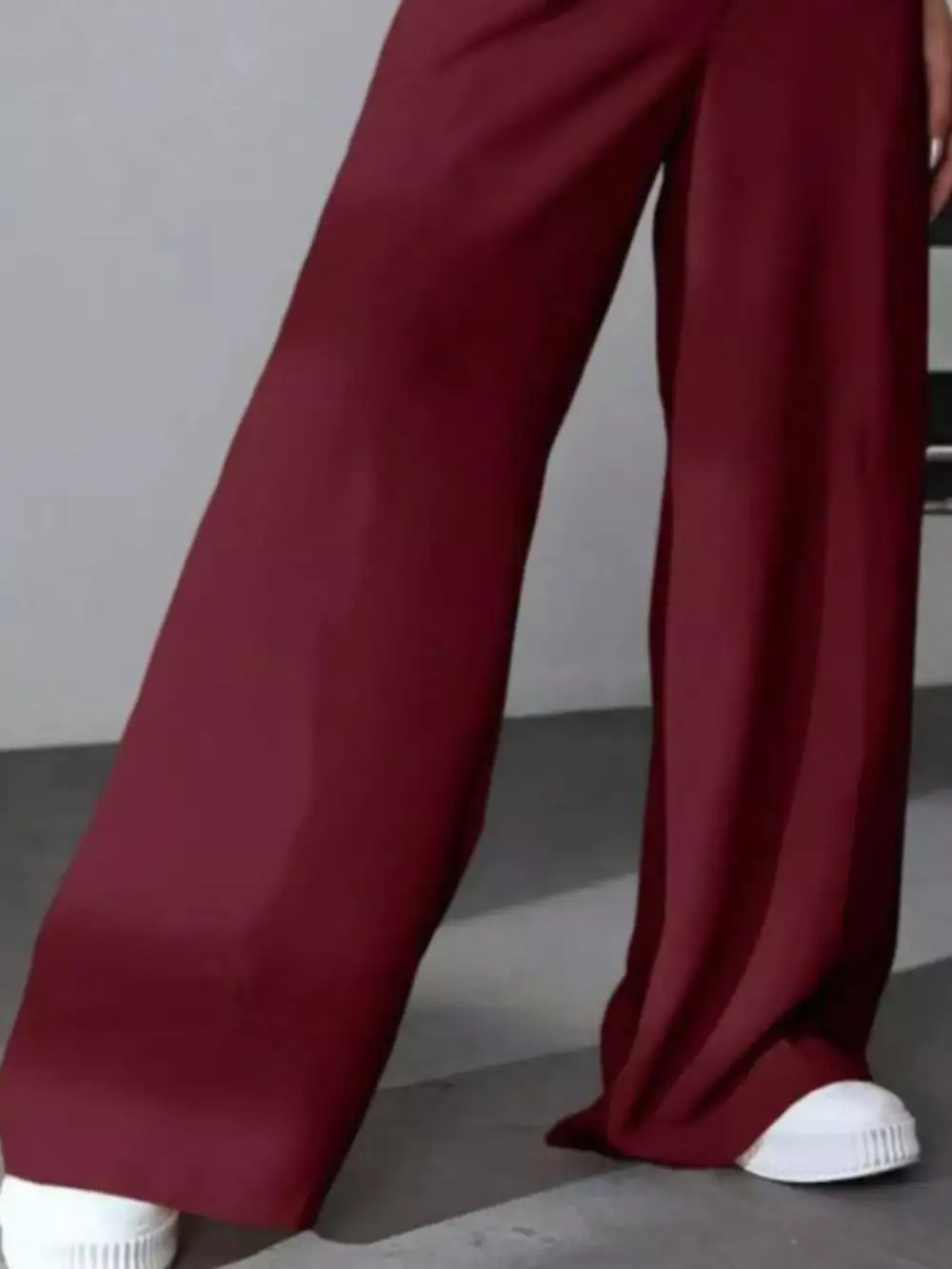 Classic Wide Leg Pleated Pants