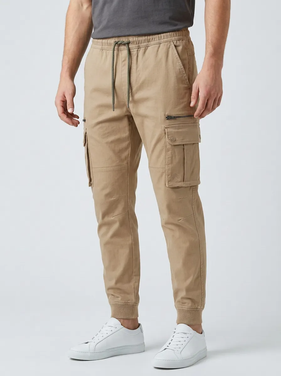 Streetwear Multi Pocket Graphic Print Essential Men's Cargo Jogger Pants